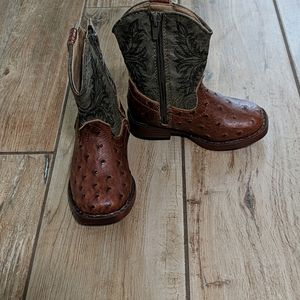 Toddler size 6 Roper Ostrich cowboy boots